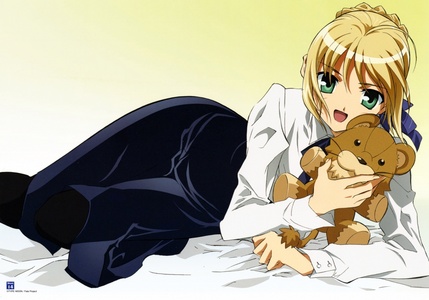 how about saber from the ऐनीमे fate/stay night.