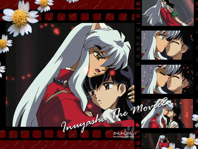  Inuyasha Goes with Kagome Because In Inuyasha the movie # 2 "Through The Looking Glass". Miroku Goes With Sango Because in the seventh season of Inuyasha miroku and sango are engaged. and inuyasha, and koga fight over kagome.