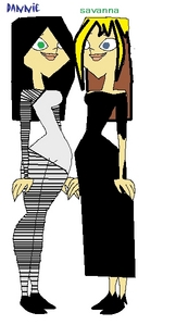 savanna(right) as a nun dannie(left) as queen cleopatra