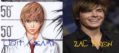  i admit that Zac looks exactly like Light but...i don't think he's got the attitude. i think we learnd from the last airbender's aang that just cuz they look alike, doesn't mean that they are the right match.