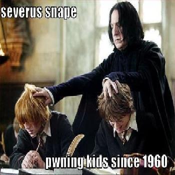  Yea I thought of that. I think its good that Snape turned out to be a good guy, but thats not why I like him. Personally I like his dark personality and I actually think it's kinda funny when he's mean to the students,like that part in OOTP when he hit Ron over the head with a book I died of laughter lol.