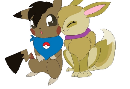  Anybody can be the nicest to some, oder the meanest to some. But who listens to me Zufällig Pic I made Pikachu (This guy I have a crush on) Eevee (My eevee form of my Fursona)