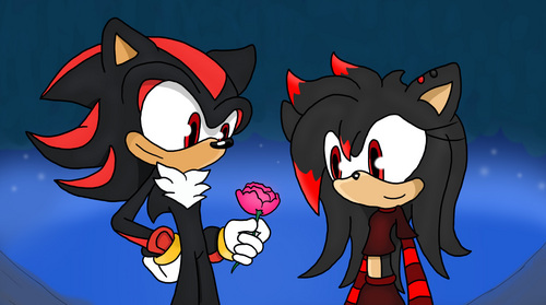  ...SHADOW THE HEDGEHOG! *fangirl squeal* ^w^ I Liebe the Shadster. ;A; I wish he was real, I would squeeze the hell out of him.