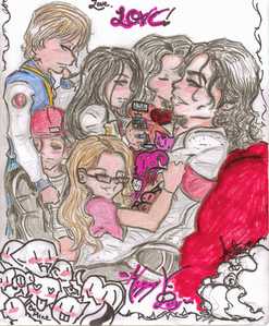  I Have an Old Фан Art I drew Last Valentines Day.It has Michael & all his Chidren in it.3njoy~ <3 If ud Like 2 see еще of My Michael Jackson FanArts,Please do Tell! Любовь U all!<3