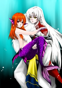  This is Hikari (my original character in my fanfic) w. Sesshomaru, she and him met along time ago, when Hikari was 8 years old she was under the care of the demon Ongokuki द्वारा the name of Jimbo, the demons that lure human children w/ a pan flute and sells them children to other demons. Well this one original had a flute made of a demon serpent's spine, he collected beautiful demon children and he would sell them to human lords and mistresses. Sesshoumaru happen to catch-up w/ Jimbo. The reason why he is looking for Jimbo is because when sesshomaru was little, he was almost kidnapped द्वारा Jimbo, his father stopped him and he let Jimbo go. Sesshomaru was just going to settle the score.....later after killing Jimbo he meets Hikari.... 11 years later they meet again hikari is 19 she doesn't remember Him even though he remembers Her they end up traveling together, and a relationship develops in the Fanfic. This is after इनुयाशा The Final Act and the mangas: if u wanna read Chapter 1, here: http://r3darkang3l.deviantart.com/gallery/#/d2z0uu5 let me know what u think of it. n_n