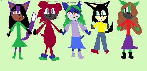  Team carnation well I don't know why I named it that but it sounds good. In the team theirs Maria=fly Crizmon=speed Sarina=power joehaney=healer Reptina=spy