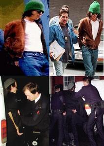  yes on September 13 1994 he was arrested for trashing Mark Hotel's room in New York City with Kate moss present in the room. here's the pic of johnny depp in handcuffs. Oh,and one もっと見る thing at that time johnny was in the habit of checking into hotels under the name of "Mr.Donkey Penis" he 発言しました it made the wake up calls もっと見る interesting... hahahaha ♥♥ and in january 1999 johnny depp was arrested for fighting with paparazzis outside the restaurant in ロンドン