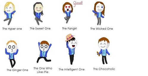 I made Facebook tags for my friends at school.
Top row (left to right): Alice, Mandy, Katie, Jessica
Bottom row (left to right): Lewis, Connor, Joseph, Mick

Because I love my friends :)