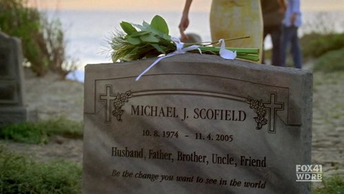  I wasn't a huge fã of the ending, it didn't feel right to me. After re-watching the series, and seeing all the crap Michael is put through, I think he's sacraficed enough, and deserved to just have a peaceful life with the people he put himself through hell to keep safe. Even so, the quote on his grave was a nice touch.