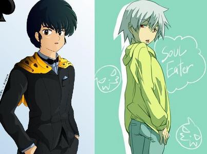  My fbf is from [i]Ranma 1/2[/i] and his name is Ryoga Hibiki. But I'm crushing on a different character.. Soul Evans from [i]Soul Eater[/i] <3 [Ryoga on left and Soul on right.]