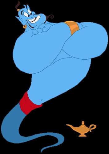  When the Genie comes up and he is my प्रिय character of Aladdin. I mean he comes out of the magic lamp and that is my प्रिय part:)