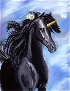  I believe I would be a black unicorn. I see myself as the odd one. It's kind of like being the black sheep, which I am too.