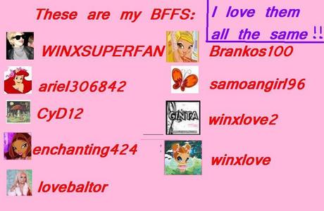  My BFFE's list!!