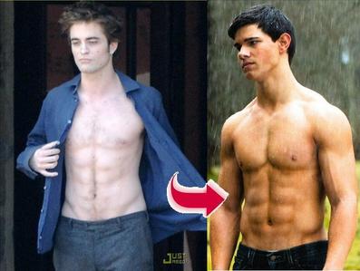  anyone who thinks Edward is hot obviously has never seen them beside eachother like this Obviously Jacob is way hotter