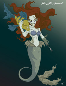 Ariel. I love these twisted princesses fanarts!!!