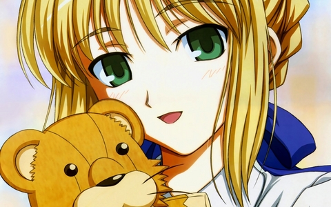 saber from the anime fate/stay night,because she's so cute and pretty to be perfectly she's just to perfect..