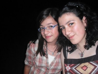  آپ look so pretty!! well, here is me and my cousin ;) I am the one with curly hair! =D