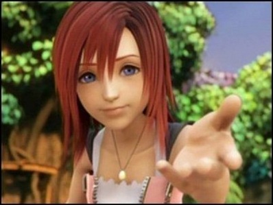My favorite kingdom hearts girl is kairi because she's pure in her heart and nice.I also like her outfits and her good-luck charm.She's a strong light:)