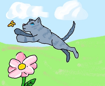  Spottedheart, ThunderClan <3 :) the picture was drawn from paint! hope u like it. Warriors.com said I would be Spottedheart, but I really like the name Willowflower. :) They're both good. Spottedheart reminds me of Spottedleaf.