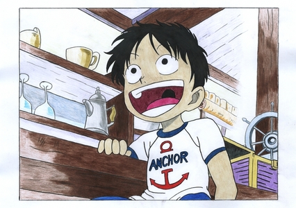  Luffy has always been my kegemaran one piece character,I even currently use him as my cell phones dinding paper! :3