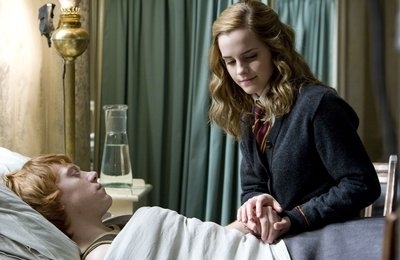  I loved most of the movie actually. But, my all time favorito! scene was Ron calling Hermione's name while he was unconscious. ...And Lavender is defeated...ding ding ding! :D