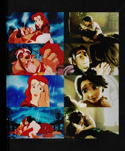 I never cry in any of the Disney movies except for The Lion King. But I got really emotional when I saw Tangled(if you saw the film you will probably know what I am talking about) but I thought this person was a goner I was like Oh No come back. Beauty & the Beast was another one that had me in tears(well almost) with the beast dying and Belle crying Please don’t leave me I love you T:T. For Tangled I loved when Eugene says You were my new dream and Rapunzel says And you were mine I was upset when I saw that scene but is it me or does it look like Beauty & the Beast.(See photo)SPOILER YOU HAVE BEEN WARNED!!!