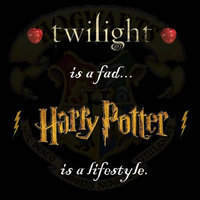  I used to be a peminat of Twilight, but I grew out of it. It was fun for awhile, but after Membaca many arguments over it made me realize it wasn't that good of a book (and movie) to begin with. I only got sucked into the Twidom because of a friend. After I had my kicks with the whole franchise, I got out and never looked back. Granted, there are some characters I still like, even though I'm not a peminat anymore (Leah and Jasper), but even my appreciation for these 2 won't make me jump back on the Twilight bandwagon. As for HP, I have been a peminat ever since the first movie came out in 2001. I don't see my Cinta for Harry Potter dying out pretty soon.