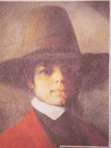 I think i've seen this before. He does look like MJ a little bit, especially the nose. But i don't have any info about it, sorry.
I also found this photo a long time ago, it's a painting of someone. I don't know who he is, but he resembles MJ so much...