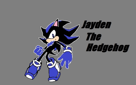  Name: Jayden Gender: Dude Species: Hedgehog Description: Jayden can be এমো স্টাইল sometimes but not regualary, funny, skatboards, wears a blue hoodie but not in this pic হাঃ হাঃ হাঃ Btw this isnt a recolour, i see a picture of Shadow and draw it as me