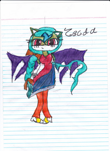  could u maybe draw my zelda shes is a hedgedragon ( hedgehog and dragon XD ) of curse she has to wear clothees XD