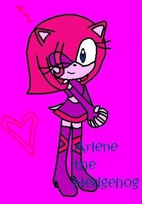  Arlene the Alien Hedgehog please! :) I'd like her with her clothes on, I'm not the one for nudity XD Also she's a female