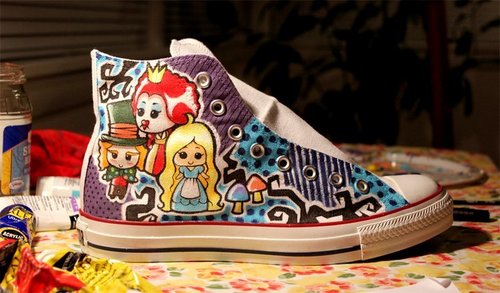  These are real Converse that my friend designed for me <3