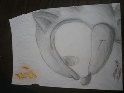  Well, I think I'm pretty good drawing sonic... This look little strange but, wewe know.. BIG DEAL, I did my best!
