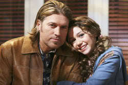 here's mine..miley with his dad♥♥