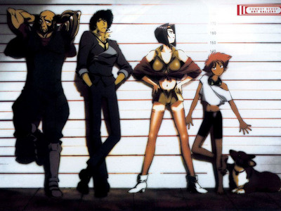  My 3 favoritos are Bleach, Kekkashi and Cowboy Bebop( picture from Cowboy Bebop)