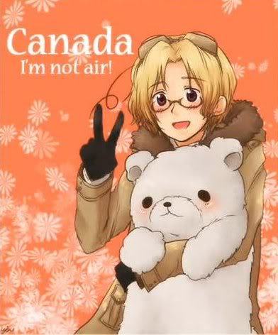  Matthiew Williams "Canada" from Hetalia. He can take so much of the world's crap and only snap once.