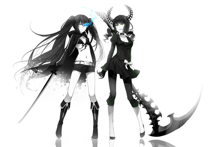 I've noticed no one said Black★Rock Shooter or Dead Master yet. Well, they're my favorite black haired characters...other than China, Japan, Hong Kong, S. Korea (Axis Powers Hetalia), Death the Kid and Tsubaki (Soul Eater).