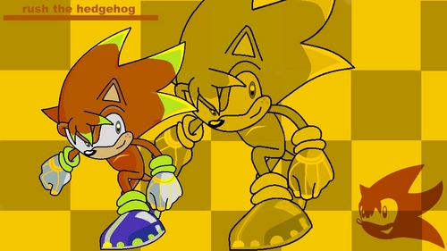  name is rush the hedgehog speed 61% power 50% flying 32% funny nice and age 14