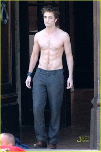  this is a picture of robert shirtless
