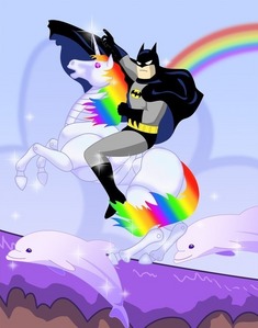  i have that feeling a lot but i have my friends. and here is something that might cheer u up. ITS A DOUBLE FREAKEN बैटमैन ACROOS THE SKY!!! Batman-"ONWARD MY TRUSTY BATUNICORNBILL!! WE MUST STOP THE EVIL!!!" Razorteeth-"God ur fing fat!! u need to lay off the Batcookies. Batman-"NEVER!!!! SING THE SONG!!!" Razorteeth *sighs*- DADADADADAADADADA BATMAN!! Dolphins-"UR OFF KEY!! DEEPER ON THE DADADAS!" Razorteeth-"u know wat? i fing hate u all."