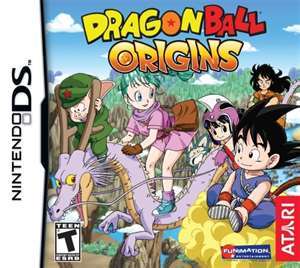  dragon ball z orgins. its funny and it has a lot of fighting.i have the same game its loads of fun.plus its for d.s and its t for teen.