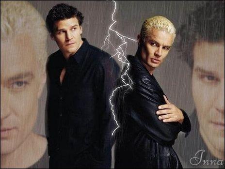  天使 and Spike from Buffy the Vampire Slayer and 天使 Blaine and Kurt from 欢乐合唱团 Booth from 识骨寻踪