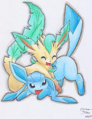 Advanceshipping or my fanmade couple Leaffrostshipping (LeafeonXGlaceon)