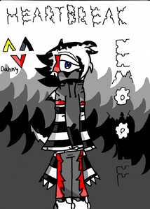 Name: heartbreak the Emowolf
Age: 18
Personaily: Mostly Depressed, quiet and tends to be by himself
Likes: Getting lost in his books, being by himself, looking at the stars
Dislikes: Most people except for Fellow Emo's, mocking and abusing about his beliefs
Crush: no one right now
Good/Netural, Evil: Not evil but not to good too but tends to hang in the good side more often.
Related to: No family Records...