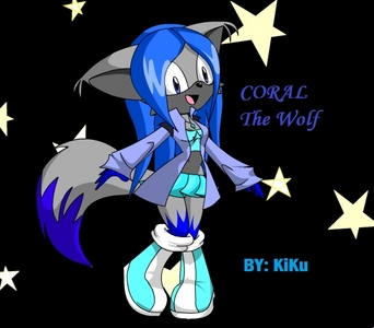 Name: Coral the lobo Age: 16 Species: lobo Likes: Music, Water, Karate, Fighting, Knuckles :) Dislikes: Anything Girly, Show-offs Power/Abilities: She can run fast, control water, and summon water from anywhere. Team: Gravity Prize: Doesnt matter Picture: (Made por -Wednesday-)