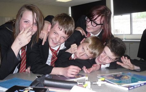 I don't really talk to many other people on fanpop...:L

But if it's IRL, it would have to be my physics group. Everyone in it is super duped awesome and I love them to bits :D x
(And yes, I look awful in this pic, but oh well :L) x