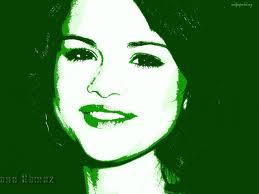 i love green and i like salena gomez so i love this pic of her. :))