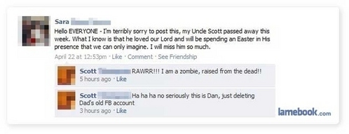  Yeah! This is dealing with death on Facebook: