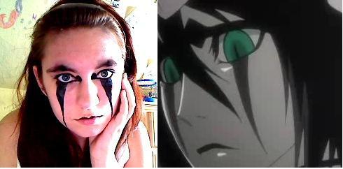  Ulquiorra Schiffer <3333333333 I freaking cried when he died Dx I wove him so much! He is the hottest thing X33333 And that is me and my Ulquiorra make up<3