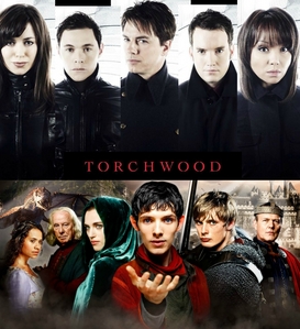 Im looking forward to the return of Torchwood and Merlin!! :D ...Well, Torchwood comes out at summer.. XD
-Top image Torchwood, Bottom image Merlin-